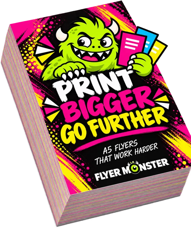 Stack of 25,000 A5 flyers